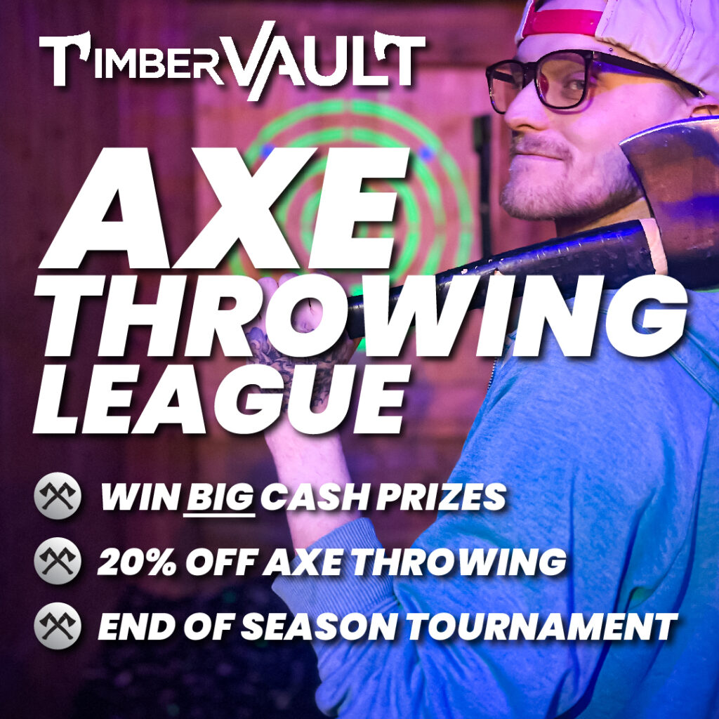 Axe Throwing League, TimberVault, Plymouth